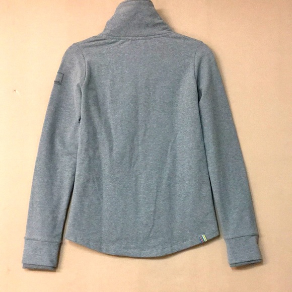 Bench Women’s Light Gray Shawl Collar Zip Up Sweater. Sz S - Picture 3 of 14